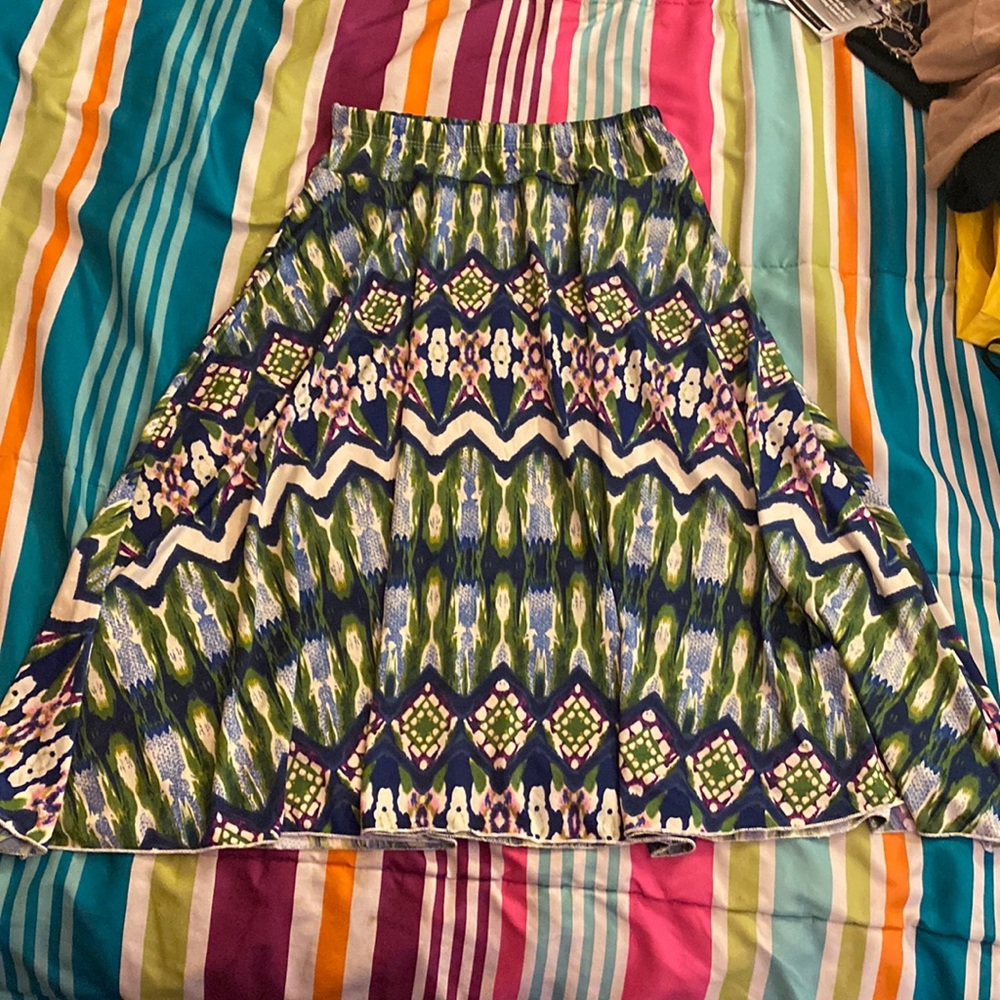 Geo tie dye skirt